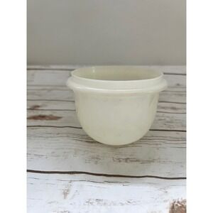Tupperware Mixing Bowl White Vintage Plastic Round NO LID Small 5 inch